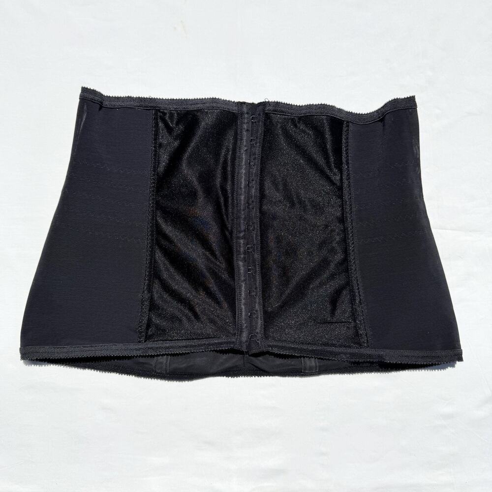 Rago Waist Clincher Trainer Shapewear 3X Womens 36 Black Satin Style 821